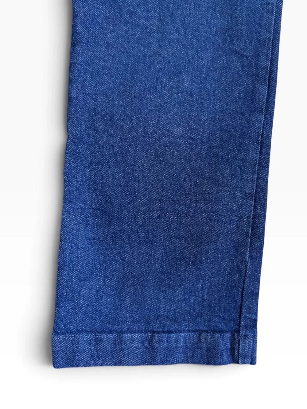 SEZANE Side Zip Stretch Denim Crop Jeans in Denim Blue